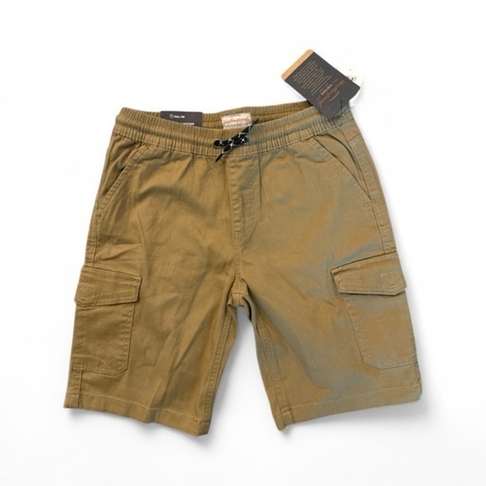 Weatherproof Vintage Youth Boy's Drawstring Cargo Short M(10/12) Wheat Tan NWT.